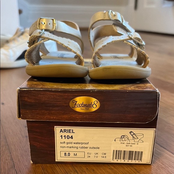 Footmates Soft Gold Kids Sandals - Picture 2 of 4